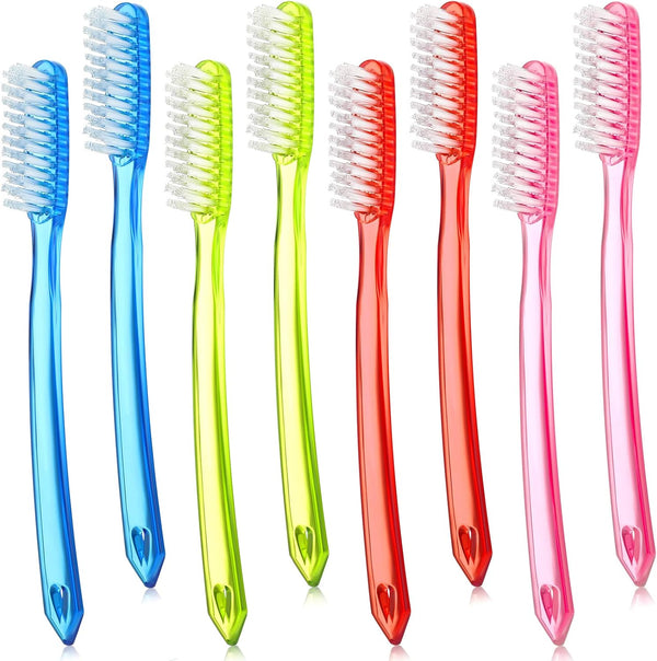 Zopeal Extra Hard Firm Toothbrush for Adults, Bulk 8 Pieces, Huge Head Bristle Full Head Manual Cleaning