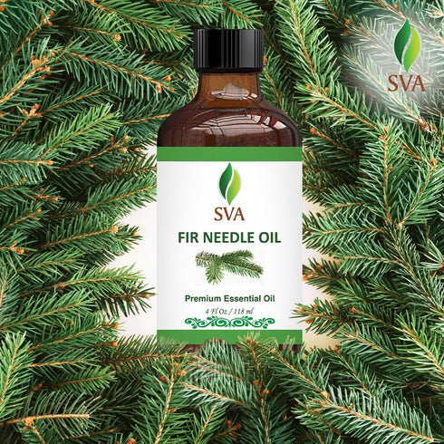 SVA Fir Needle Essential Oil – 4 Fl Oz – 100% Natural for Diffuser, Hair Care, Skin Care, Aromatherapy, with Dropper
