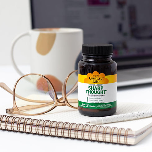 Country Life Sharp Thought Supplement, Memory & Cognitive Support, 30 Capsules, Gluten-Free