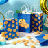 Locmeo 12 Pcs Cookie Party Gift Bags Bulk, Cookie Favor Bags with Handle Kraft Favors for Street Theme Birthday Party