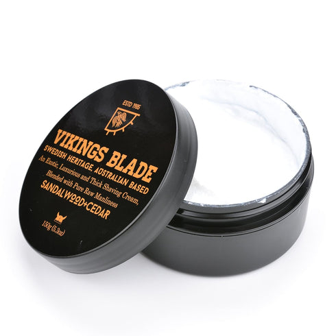 VIKINGS BLADE Luxury Shaving Cream - Sandalwood & Western Red Cedar, Silky Buttery Smooth Foaming Cream