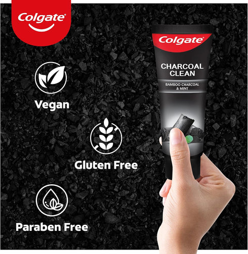 Pack 360g/12.6oz (120g/42oz x2) Colgate Charcoal Clean Black Gel Toothpaste, Combo of Deep Clean Tooth Paste