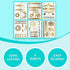 Terra Tattoos Gold Metallic Tattoo Flash Sheets, Waterproof Face Tattoos for Women