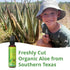 Seven Minerals Travel Size Organic Aloe Vera Gel - 2 Fl Oz - 100% Pure, Vegan, Unscented, Texas Grown
