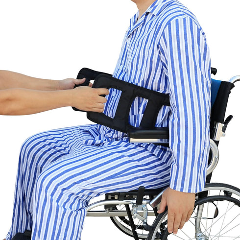 47.2 Inch Non-Slip Transfer Nursing Sling, Safety Patient Lift Board Mobility Aids for Elderly or Patient (Black)