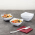 Restaurantware Moderna 8 Ounce Fancy Plastic Bowls, 10 Durable Heavy-duty White Disposable Salad Bowls