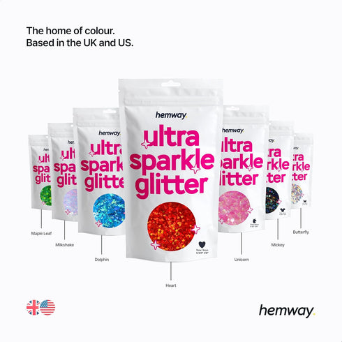 Hemway Ultra Sparkle Glitter - 1/8" Silver Holographic Circle Sequins for Crafts and Decoration - 50g