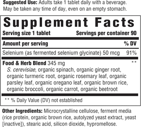 INNATE Response Formulas Selenium Mineral Supplement for Immune System Support - 90 Tablets, Vegan & Gluten-Free