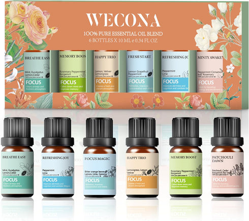 Essential Oil Set with Bonus Bottle Opener - Energizing and Relaxing Blends for Diffusers, Aromatherapy, DIY Candle