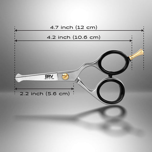 Rounded-Tip Small Trim Scissors for Men, 4.2" High Carbon Stainless Steel for Grooming