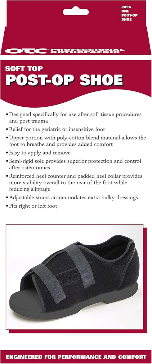 OTC Post-Op Shoe, Soft Top, Medium for Men & Women