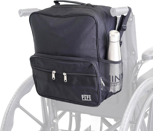 Pepe Mobilty Wheelchair Bags, Wheelchair Backpack with Cup Holder, Wheelchair Bags to