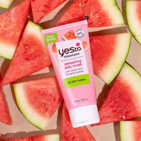 Yes To Watermelon Refreshing Jelly Mask - Lightweight Gel Mask with Antioxidants, Vegan & Cruelty Free, 3 Fl Oz