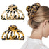 Shinowa Hair Clips, 2-Pack - Bohemian Tortoise Shell Hair Claw Clips for Thick Hair, Accessories for Women and Girls