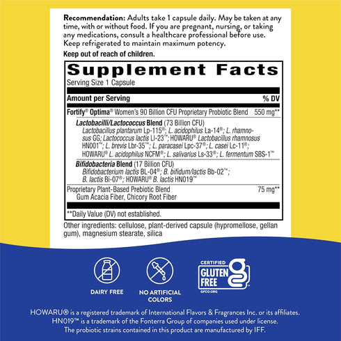 Nature's Way - Primadophilus Optima Women's - 90 Billion Active Probiotics - 30 Vegetarian Capsules