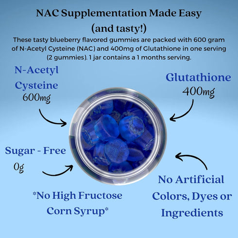 Alafia Naturals Sugar-Free NAC Gummies | 60ct | Vegan N-Acetyl Cysteine Supplement for Respiratory Health