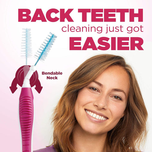 GUM Proxabrush Go-Betweens, Moderate Interdental Brushes for Plaque Removal, Safe for Braces, 10ct (4Pk)