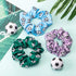 Poen 8 Pieces Colorful Soccer Hair Scrunchies, Elastic Bands, Ponytail Holders for Girls Women