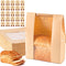 Paper Bread Bags 25PCS | Sourdough Bread Bags for Homemade Bread with Window and 25PCS Label Seal Stickers
