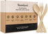 Bamboo Cutlery Set - 100 Biodegradable Utensils (50 Forks, 25 Spoons, 25 Knives), Compostable Eco-Friendly Flatware