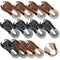 Syhood 12 Pieces Plastic Flexible Interlocking Banana Clips Hair Accessories for Women, 2 Colors - Black, Coffee