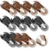 Syhood 12 Pieces Plastic Flexible Interlocking Banana Clips Hair Accessories for Women, 2 Colors - Black, Coffee