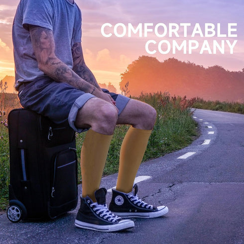 Women&Men-2/3 15-20mmhg bropite Toeless Compression Socks for Pairs Open Toe Compression stocking Support Knee High