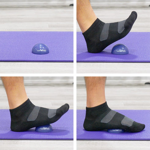 Set OPTP Half Balls (Pair) - No-Roll Half Ball for Stretching and Massage, Plantar Fasciitis Relief, and Muscle Tension