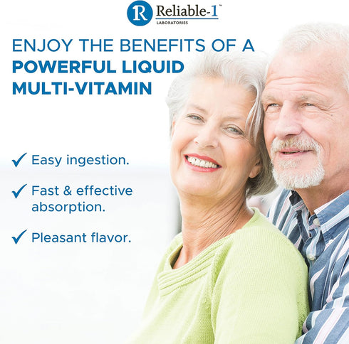 Multi-Vite Liquid Multivitamin for Adults, Antioxidant Supplement for Immunity, Metabolism, and Energy Support, 8 FL.OZ.