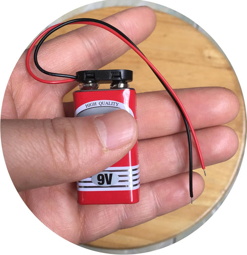 (Pack of 5) I-Type 9V Battery Connector, 9 Volt Battery Clip Connector with Wire and Hard Buckle Plastic Housing