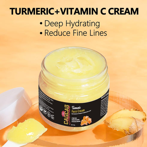 Turmeric Face Cream with Vitamin C & Hyaluronic Acid - Can A Girl Catch A Break