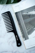 HYOUJIN Black Large Wide Tooth Detangler Paddle Brush, Best Styling Comb for Curly, Wet, Long Hair