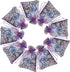 Stratalife 50PCS Organza Jewelry Gift Bag 4x6 Inches Purple Coralline Pattern Drawstring Pouches for Party Favor
