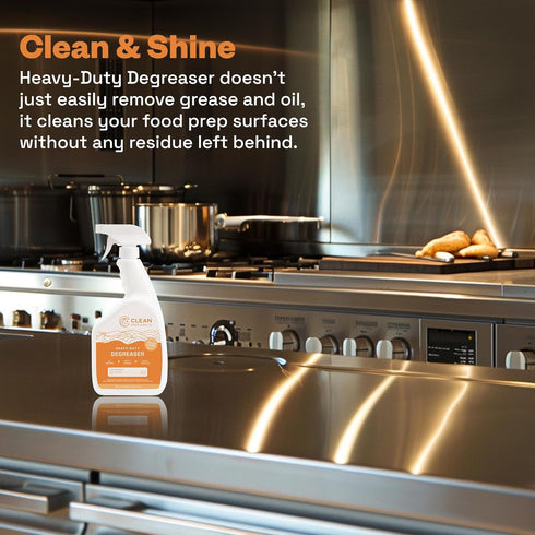 Heavy-Duty ALL-NATURAL Degreaser & Grill Cleaner, Safe for People, Pets, and Plants, Cuts Through Tough Grease Cooking