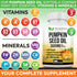 3000mg Cold Pressed Pumpkin Seed Oil, DHT Blocker for Hair Growth, Supports Heart and Skin Health