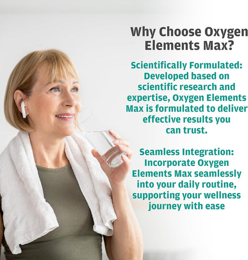 GHT Oxygen Elements Max Liquid Oxygen Drops, 1 Ounce Bottle, Portable Supplement for Endurance