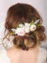 Kercisbeauty Floral Bridal Boho White Hair Comb, Spring Wedding Hair Piece, Barrette for Prom and Festivals