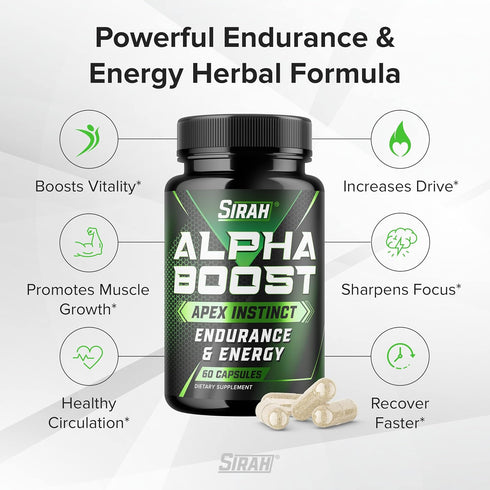 Testosterone Booster for Men - Male Enhancing Supplement for Endurance, Drive, Strength, Size, Libido - 120 Pills