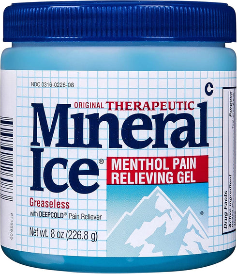 8 Ounce Mineral Ice Therapeutic Pain Relieving Gel