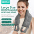 Microwavable Heating Pad for Neck and Shoulders - 33 * 6" Extra Long Weighted Moist Heat Pack for Pain Relief