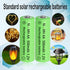 Lombaour 1.2 500mAh Lights(12 Volts AA Solar Long Life Rechargeable Green Batteries,Double A Nickel Metal Hydride Solar