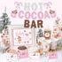 Hot Cocoa Bar Kit Pink Hot Cocoa Bar Banner Cute Gingerbread Man Sign Oh Snap Toppings Tent Cards Cup Tags Stickers