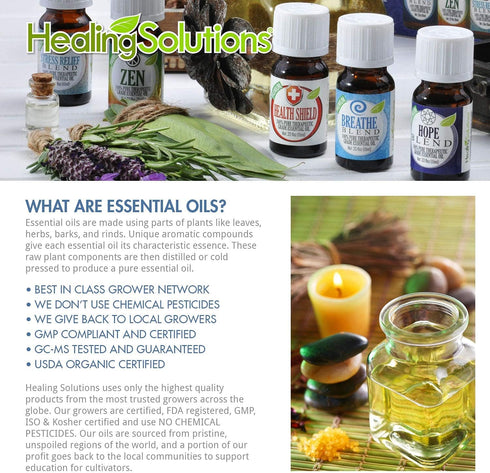 Healing Solutions Breathe Blend Essential Oil - Therapeutic Grade - 30ml - Aromatherapy