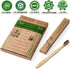 10 Count Bamboo Toothbrushes (Soft + Medium) - Charcoal Natural Wood Toothbrushes, Reusable