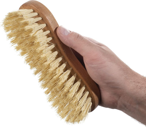 Konex Nylon Fiber Economy Utility Cleaning Hand Brush - Heavy Duty Hand-Held Scrub Brush with Medium-Stiffness Bristles