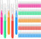 200 Pcs Interdental Brushes Braces Brush for Cleaner, 5 Colors, 5 Sizes, Soft Dental Tooth Flossing Head
