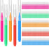 200 Pcs Interdental Brushes Braces Brush for Cleaner, 5 Colors, 5 Sizes, Soft Dental Tooth Flossing Head
