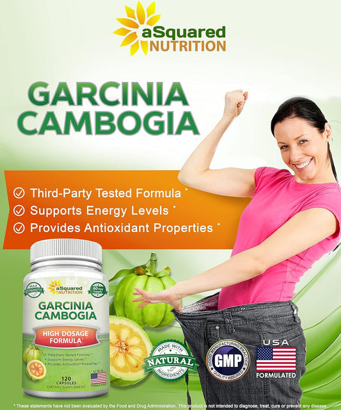 100% Pure Garcinia Cambogia Extract - 120 Capsules, Ultra High Strength HCA, Natural Weight Loss Diet Pills