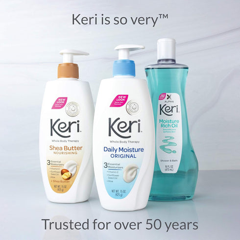 Keri Whole Body Therapy Original - Continuous Moisturization with 3 Essential Moisturizers, 20 Oz