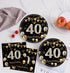 MMOONN 40th Napkins,40th 20 Birthday Party Paper Plates and Themed Birthday Anniversary Party Decorations Dinnerware